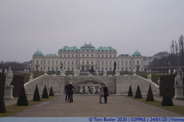 Photo ID: 029965, Upper palace from the lower palace, Vienna, Austria