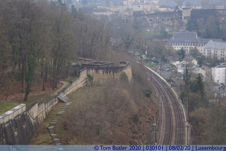 Photo ID: 030101, Fort Niedergrnewald and Railway, Luxembourg, Luxembourg