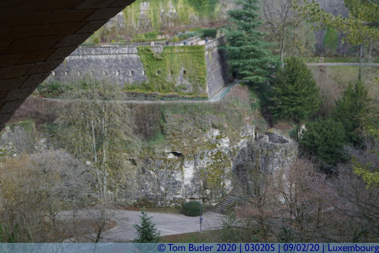 Photo ID: 030205, Fortifications from the Bridge, Luxembourg, Luxembourg