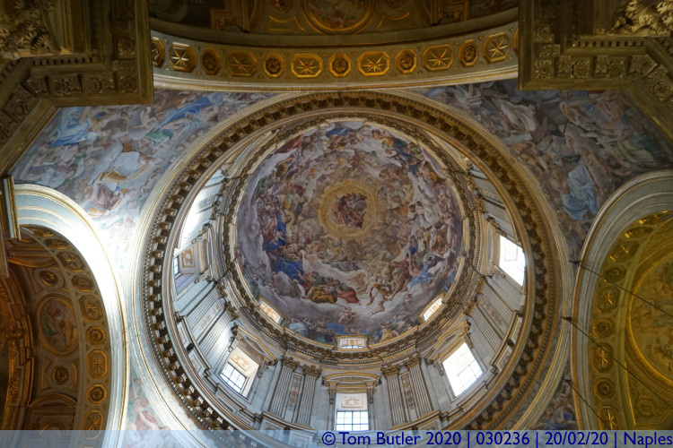 Photo ID: 030236, Painted dome, Naples, Italy