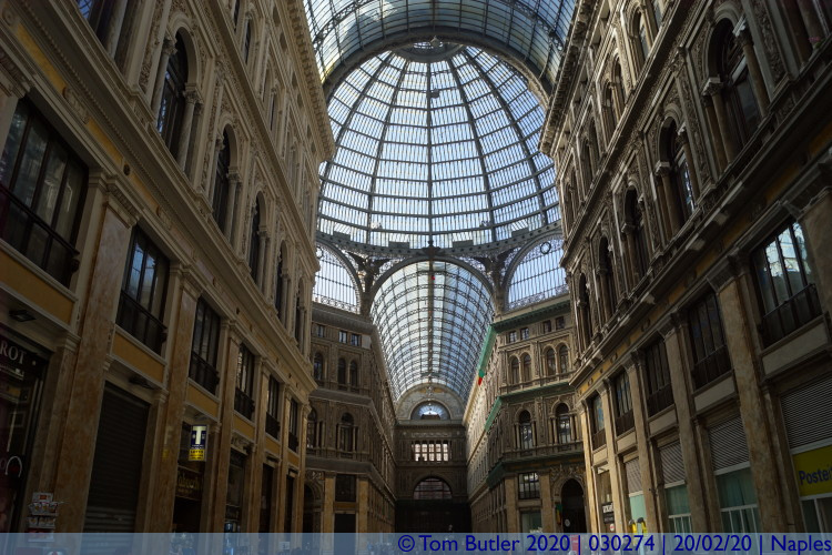 Photo ID: 030274, Inside Galleria Umberto I, Naples, Italy