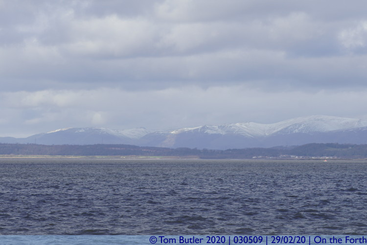 Photo ID: 030509, Snow capped hills, On the Forth, Scotland