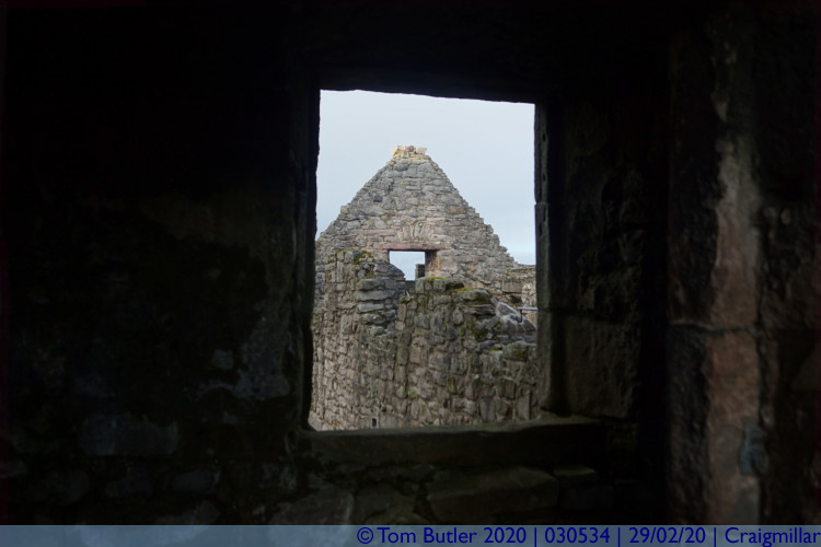 Photo ID: 030534, Castle through a window, Craigmillar, Scotland
