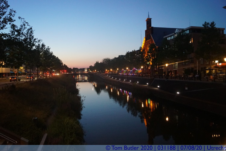Photo ID: 031188, Sunset by the canal, Utrecht, Netherlands