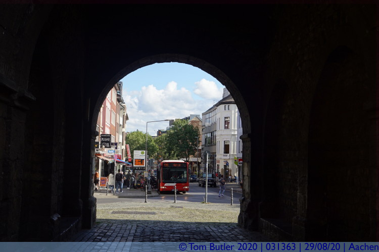 Photo ID: 031363, View through the gate, Aachen, Germany