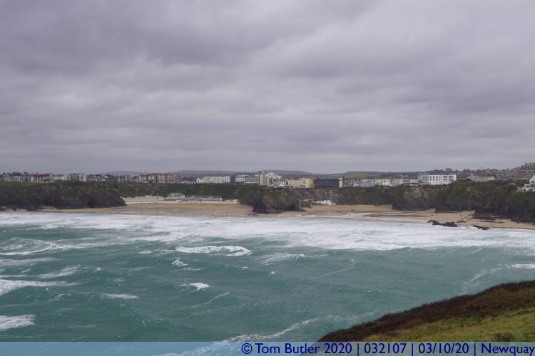Photo ID: 032107, View from the hut, Newquay, Cornwall
