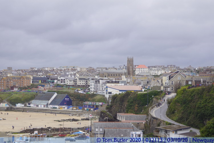Photo ID: 032113, Town from above, Newquay, Cornwall