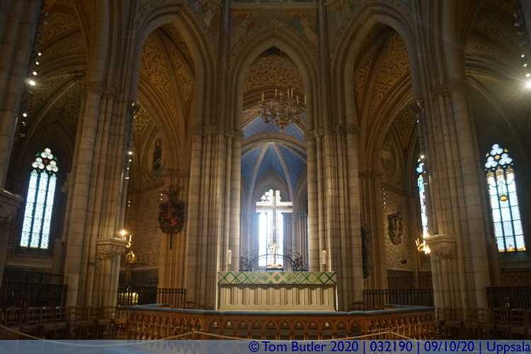 Photo ID: 032190, Looking towards the altar, Uppsala, Sweden