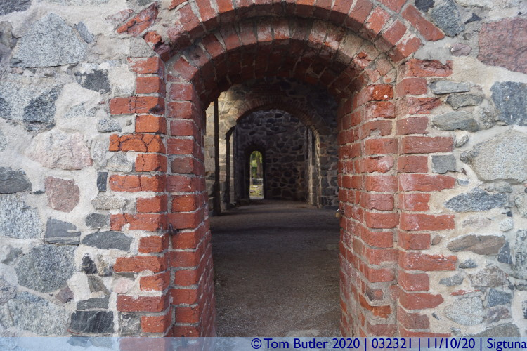 Photo ID: 032321, Looking through the ruins, Sigtuna, Sweden