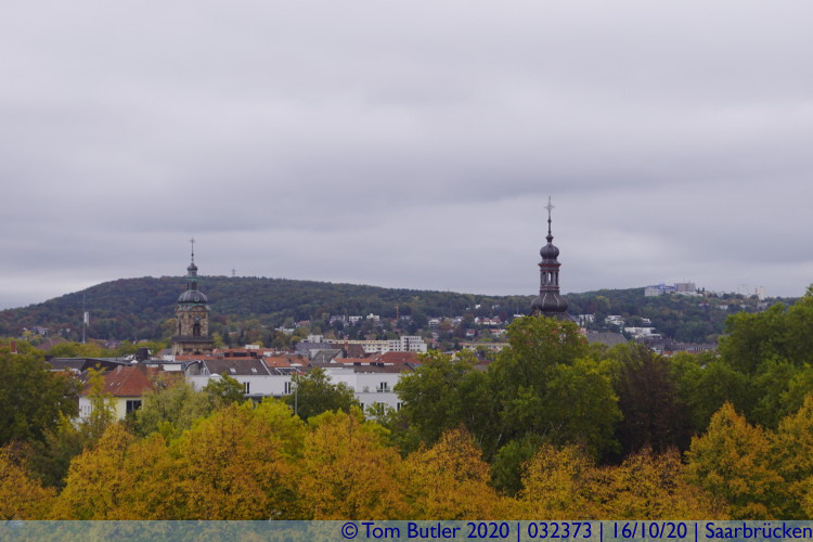 Photo ID: 032373, Hills and spires, Saarbrcken, Germany