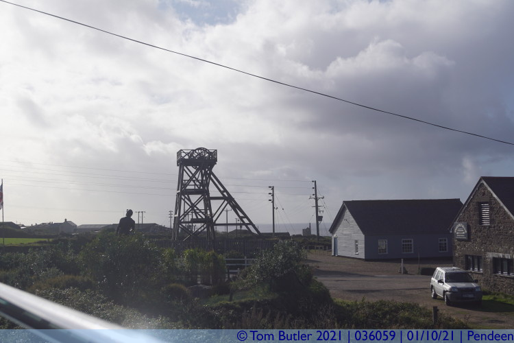 Photo ID: 036059, Replica of a mine winch, Pendeen, Cornwall