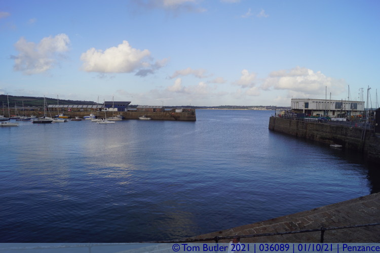 Photo ID: 036089, View through the Harbour mouth, Penzance, Cornwall