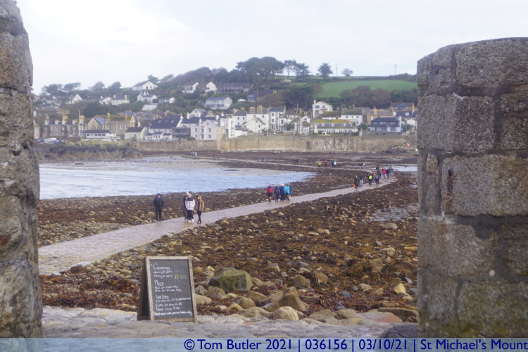 Photo ID: 036156, Looking along the causeway, St Michael's Mount, Cornwall