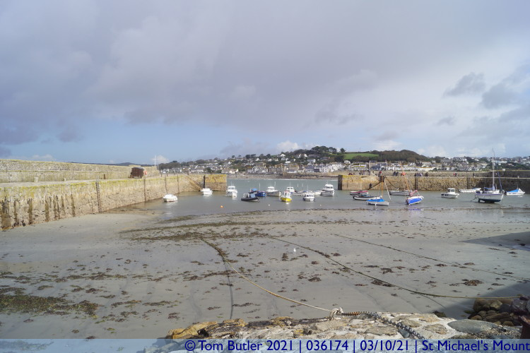 Photo ID: 036174, In the harbour, St Michael's Mount, Cornwall