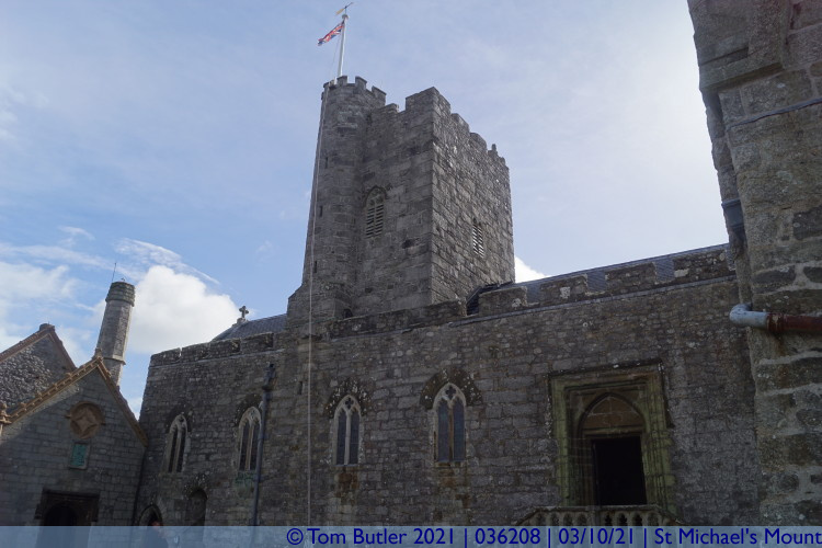 Photo ID: 036208, By the chapel, St Michael's Mount, Cornwall
