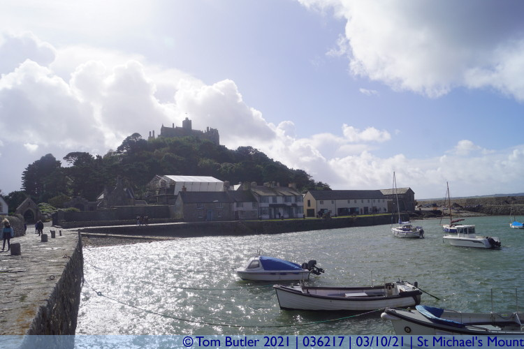 Photo ID: 036217, In the harbour, St Michael's Mount, Cornwall