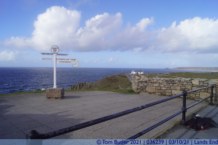 Photo ID: 036239, The sign and actual Lands End, Lands End, Cornwall