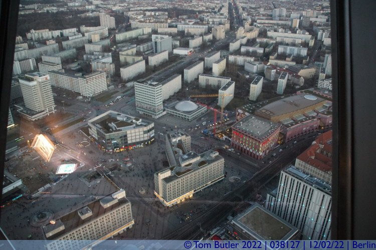 Photo ID: 038127, Looking down into Alexanderplatz, Berlin, Germany
