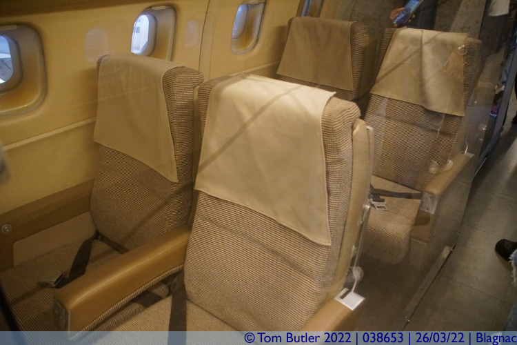 Photo ID: 038653, Such small windows and chairs for luxury flight, Blagnac, France