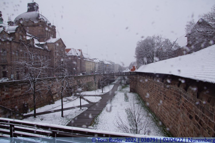 Photo ID: 038791, Looking along the city walls, Nuremberg, Germany