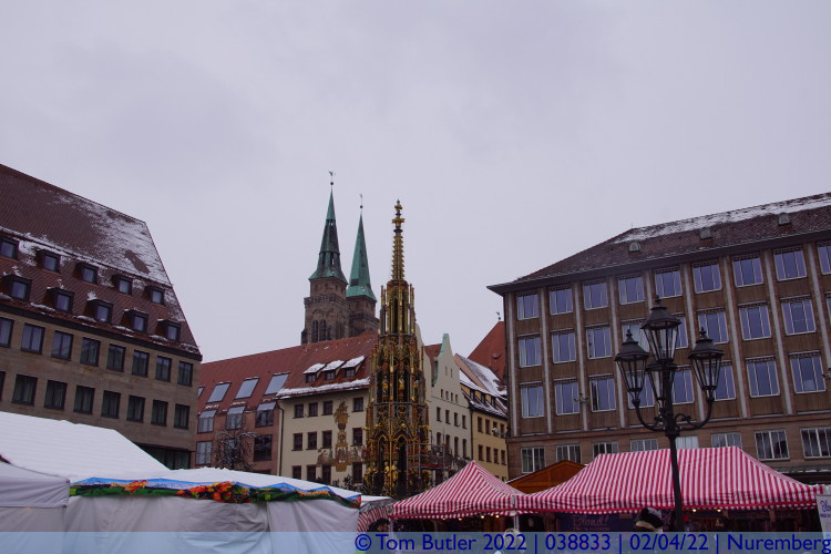 Photo ID: 038833, Looking across the Hauptmarkt, Nuremberg, Germany