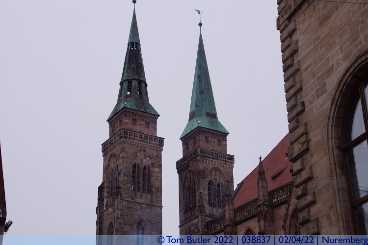 Photo ID: 038837, Towers of St Sebalds, Nuremberg, Germany