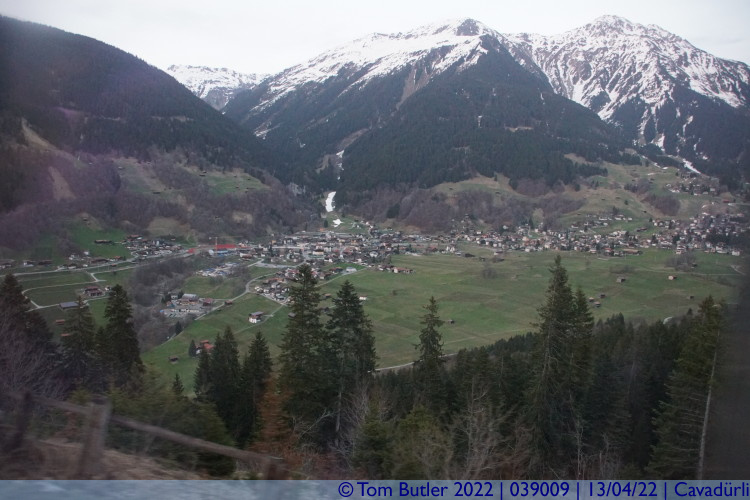 Photo ID: 039009, Looking down on Klosters Dorf, Cavadrli, Switzerland