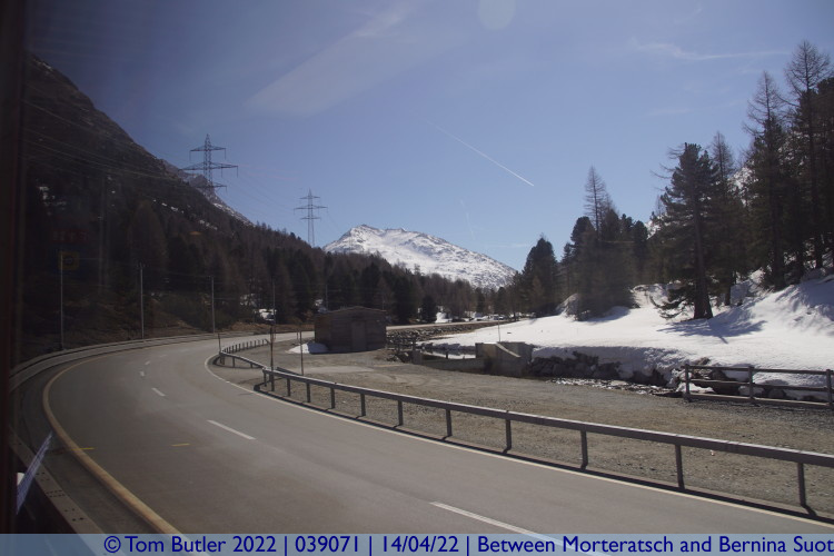 Photo ID: 039071, Rail and Road up the pass, Between Morteratsch and Bernina Suot, Switzerland