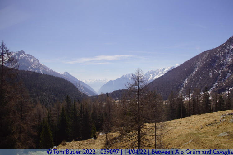 Photo ID: 039097, Looking down the valley, Between Alp Grm and Cavaglia, Switzerland