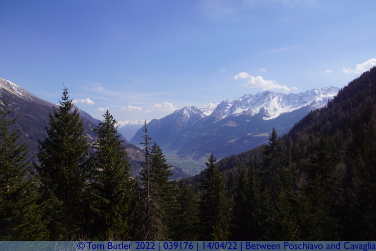 Photo ID: 039176, Looking back towards the Poschiavo Valley, Between Poschiavo and Cavaglia, Switzerland