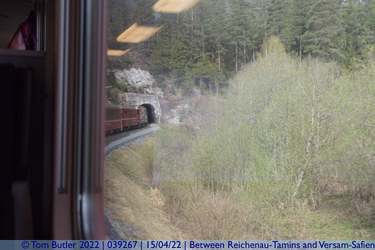 Photo ID: 039267, Heading for a tunnel, Between Reichenau-Tamins and Versam-Safien, Switzerland
