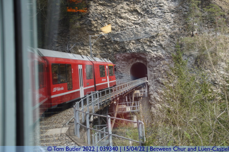 Photo ID: 039340, Viaduct and tunnel, Between Chur and Len-Castiel, Switzerland