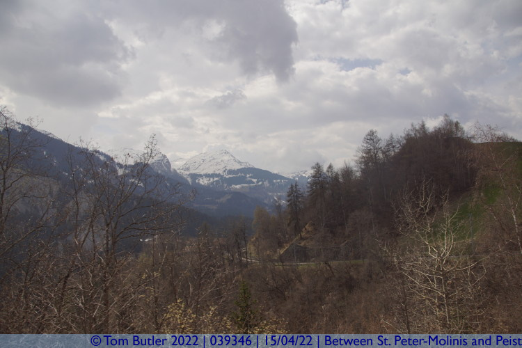 Photo ID: 039346, Peaks in the distance, Between St. Peter-Molinis and Peist, Switzerland