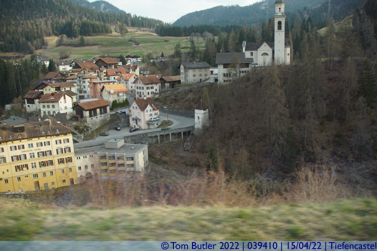 Photo ID: 039410, Looking down on town, Tiefencastel, Switzerland