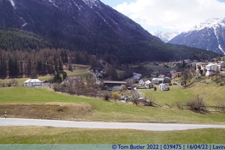 Photo ID: 039475, Looking back down on the town, Lavin, Switzerland