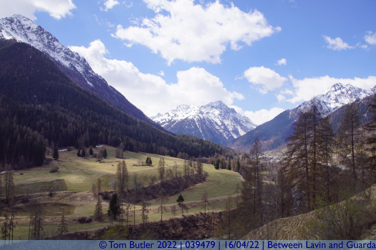 Photo ID: 039479, Looking back up the valley, Between Lavin and Guarda, Switzerland