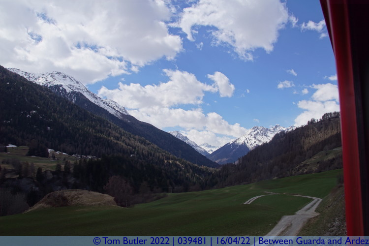 Photo ID: 039481, Looking back up the valley, Between Guarda and Ardez, Switzerland