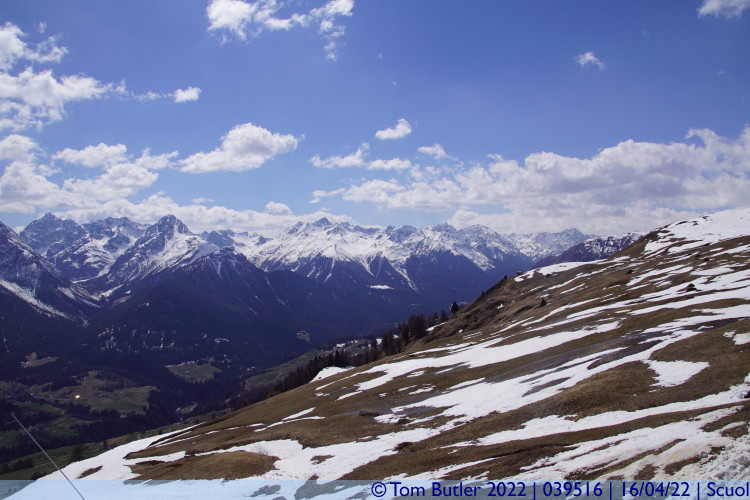 Photo ID: 039516, Looking along the mountain range, Scuol, Switzerland