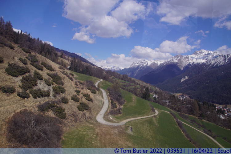 Photo ID: 039531, Looking down the valley, Scuol, Switzerland