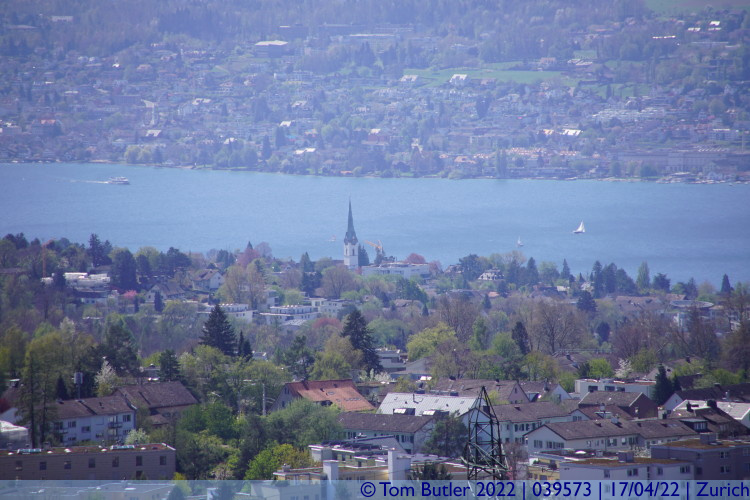 Photo ID: 039573, Church and Lake Zurich, Zurich, Switzerland