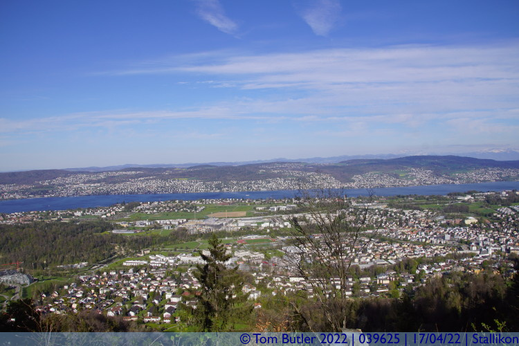 Photo ID: 039625, Looking down on Lake Zurich, Stallikon, Switzerland