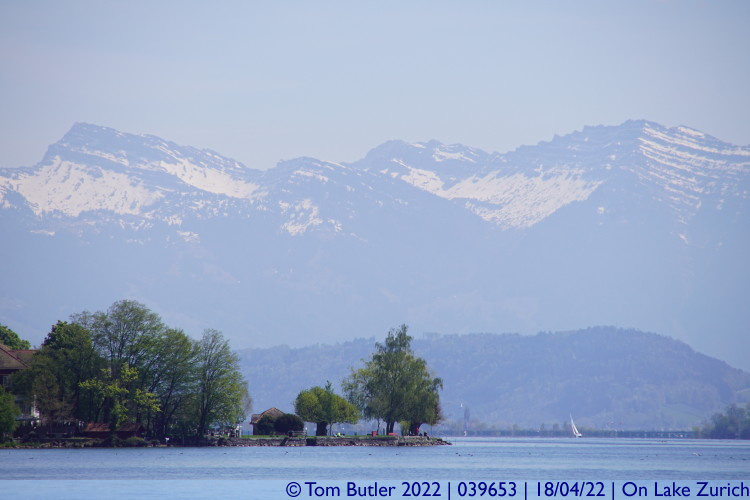 Photo ID: 039653, Looking down the lake towards Rapperswil, On Lake Zurich, Switzerland