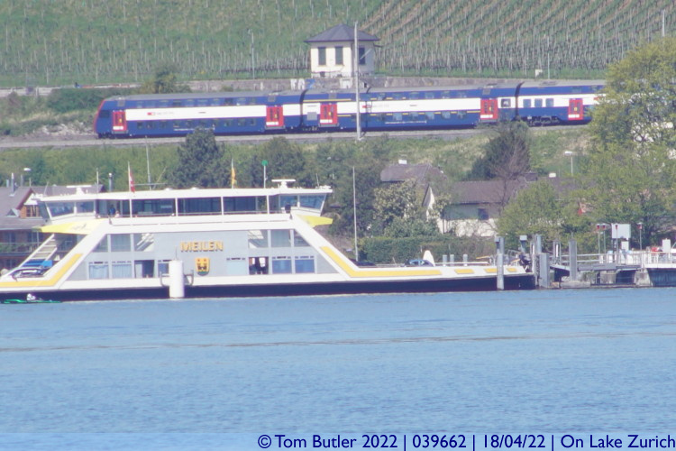 Photo ID: 039662, Train and ferry, On Lake Zurich, Switzerland