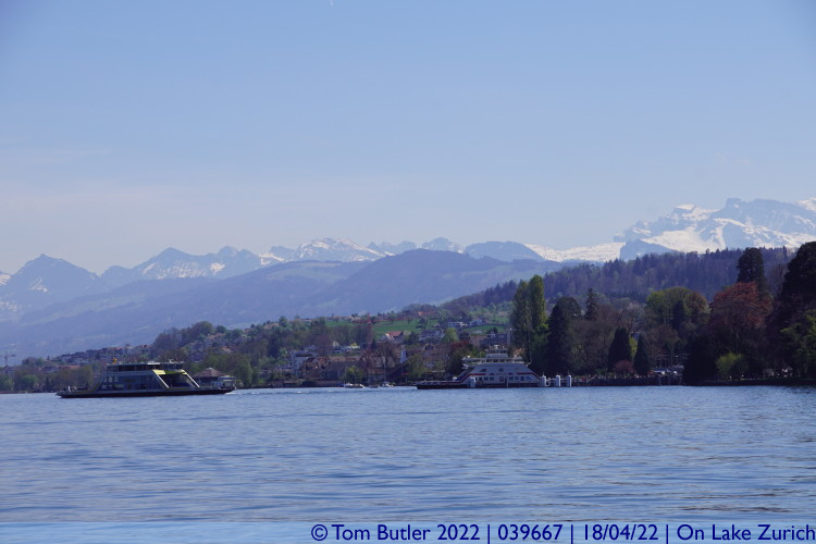 Photo ID: 039667, Car ferries crossing, On Lake Zurich, Switzerland