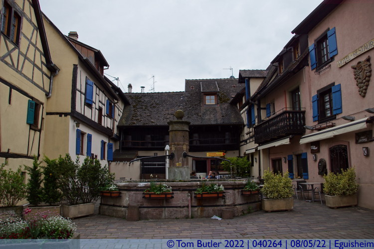 Photo ID: 040264, Fountain and Buildings, Eguisheim, France