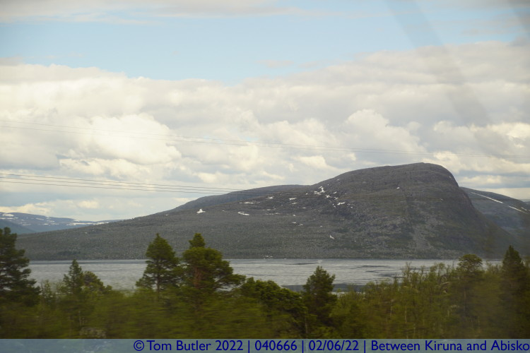Photo ID: 040666, Hills on the opposite bank, Between Kiruna and Abisko, Sweden