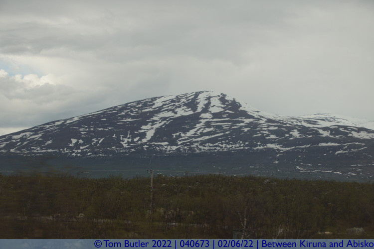 Photo ID: 040673, Mountain on the opposite bank, Between Kiruna and Abisko, Sweden