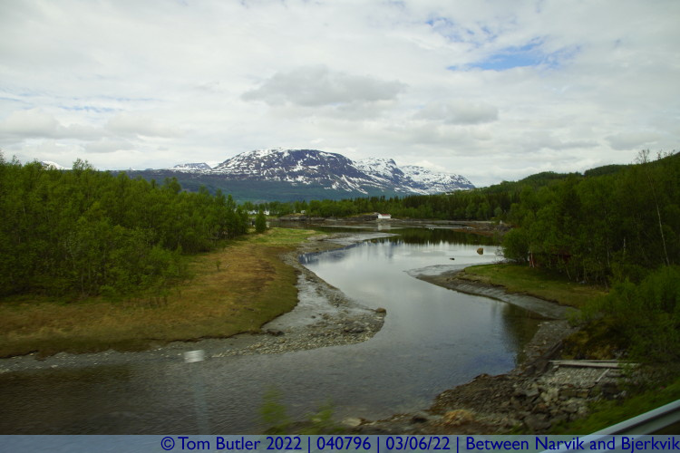 Photo ID: 040796, River heading for the Fjord, Between Narvik and Bjerkvik, Norway