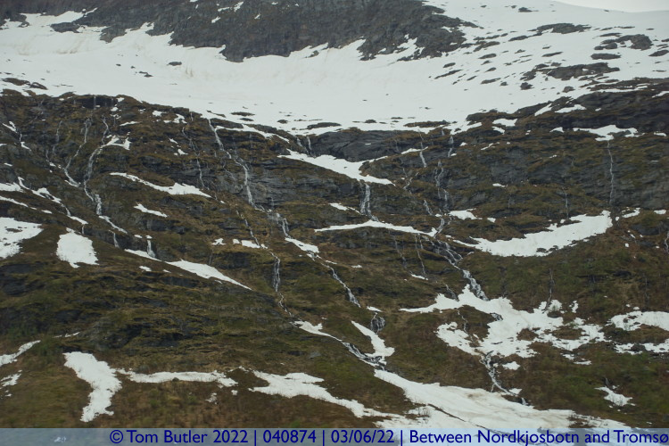 Photo ID: 040874, Multiple waterfalls, Between Nordkjosbotn and Troms, Norway
