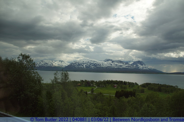 Photo ID: 040881, View across the Fjords, Between Nordkjosbotn and Troms, Norway